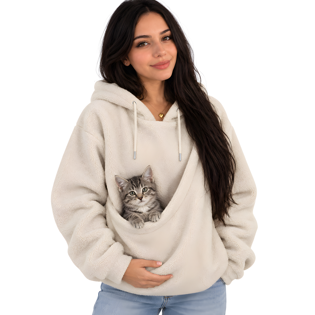 Sudadera canguro para llevar a tu gato